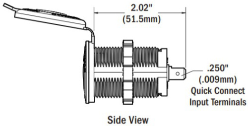 Blue Sea Systems 12 V Dash Socket