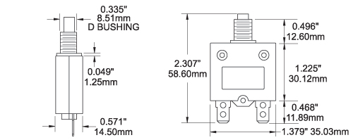 Blue Sea Systems Push Button Circuit Breaker Blue Sea Systems Push Button Circuit Breaker