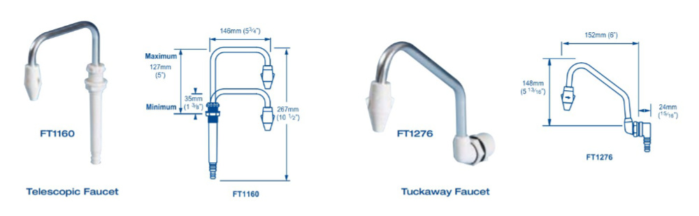 Whale telescopic / tuckaway faucet