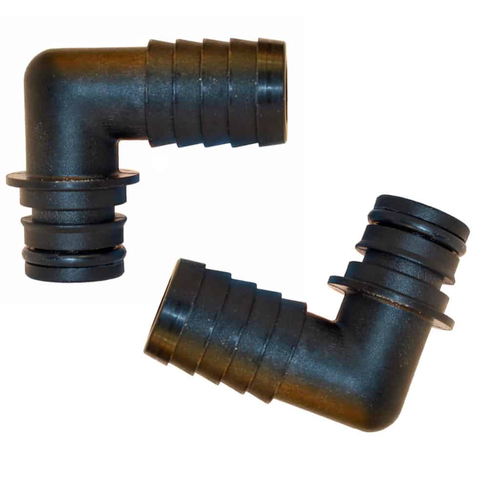 Flojet 20381009 Port Kit (2 pcs.), snap-in port x 12mm (1/2) hose ba
