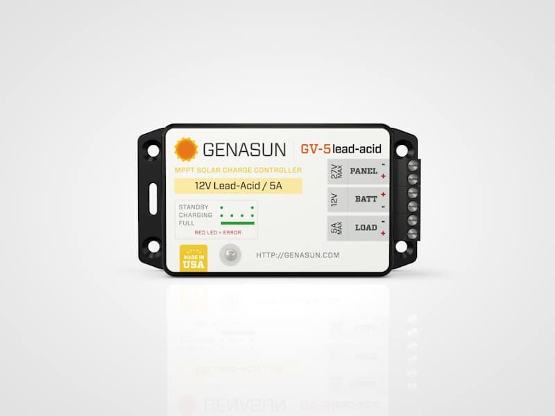 Genasun GV-5-Pb-12V MPPT Solar Charge Controller - bluemarinestore.com