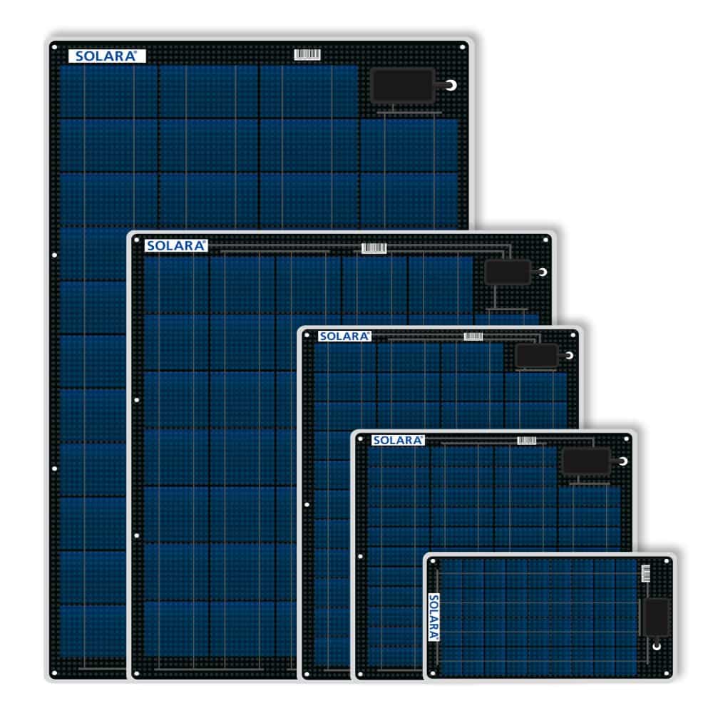 Solara M-Series Semi Flexible Marine Solar Panels - bluemarinestore.com