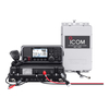 Emisora BLU HF Icom IC-M804 con el acoplador de antena AT-141 del Pack y el Full Pack, vista frontal - bluemarinestore.com