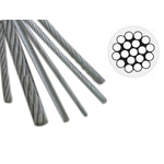 White PVC Coated Stainless Steel AISI 316 (A4) 1x19 Wire - bluemarinestore.com