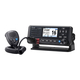 Icom IC-M430E fixed marine VHF with HM-205RB microphone, angled view - bluemarinestore.com