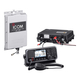 Emisora BLU HF Icom IC-M804 con el acoplador de antena AT-141 del Pack y el Full Pack, vista lateral - bluemarinestore.com